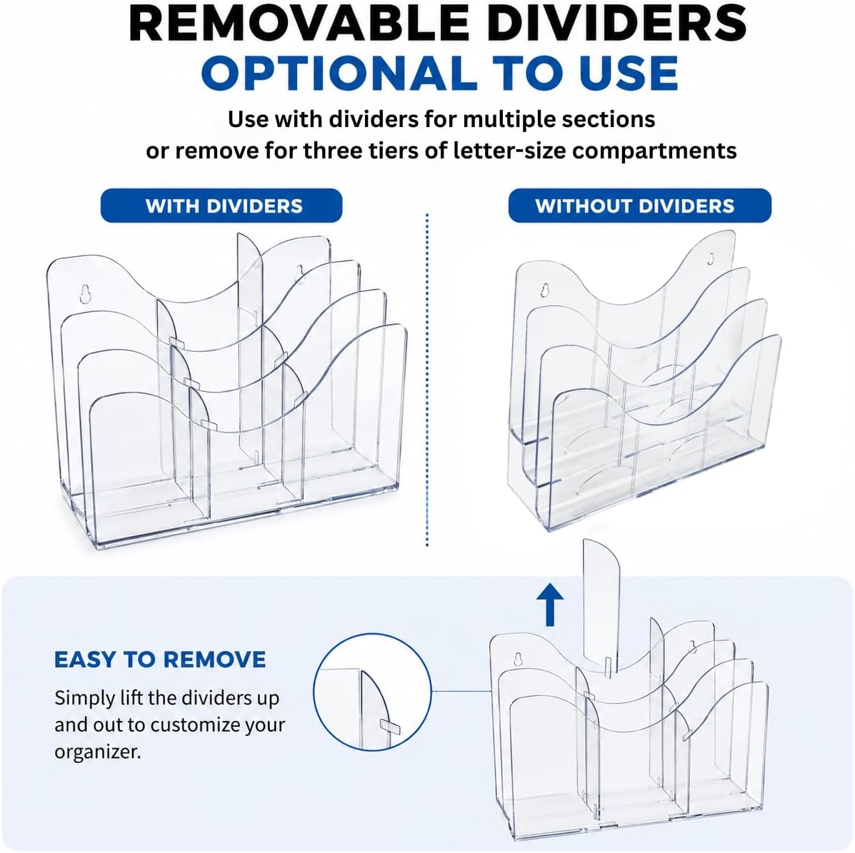 Wall-Mountable Acrylic Brochure and File Holder - Image 2