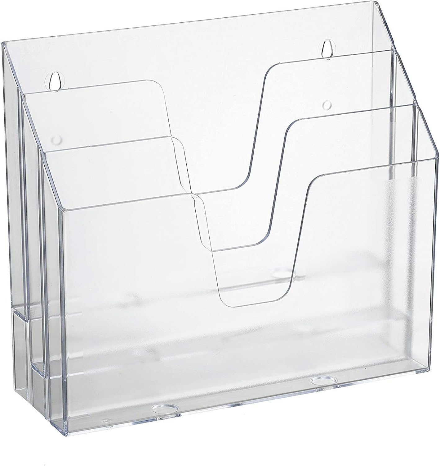 Triple Horizontal Clear Acrylic File Folder Holder