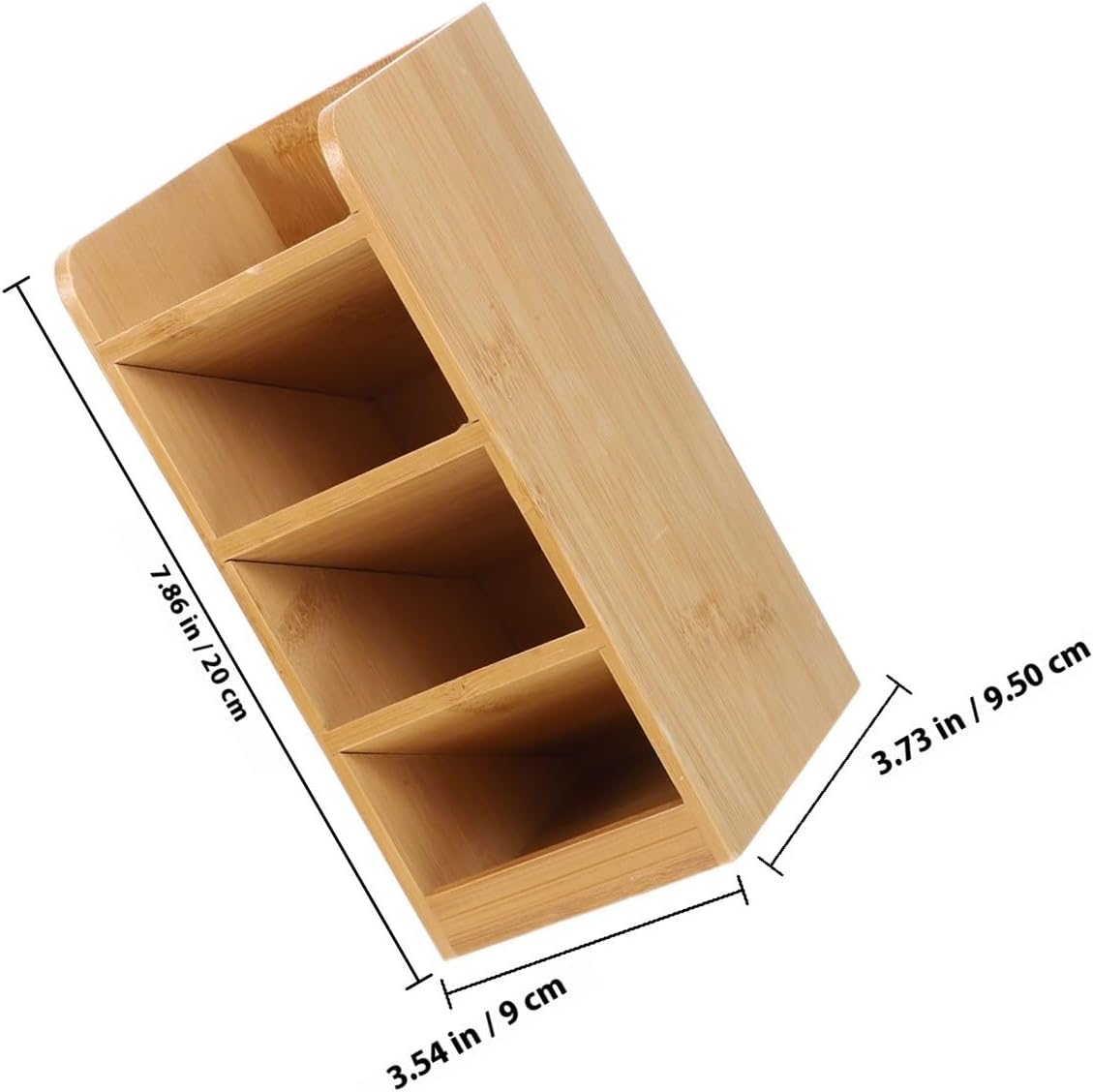 Wooden Lacquered Multi-Compartment Pen Tidy - Image 2