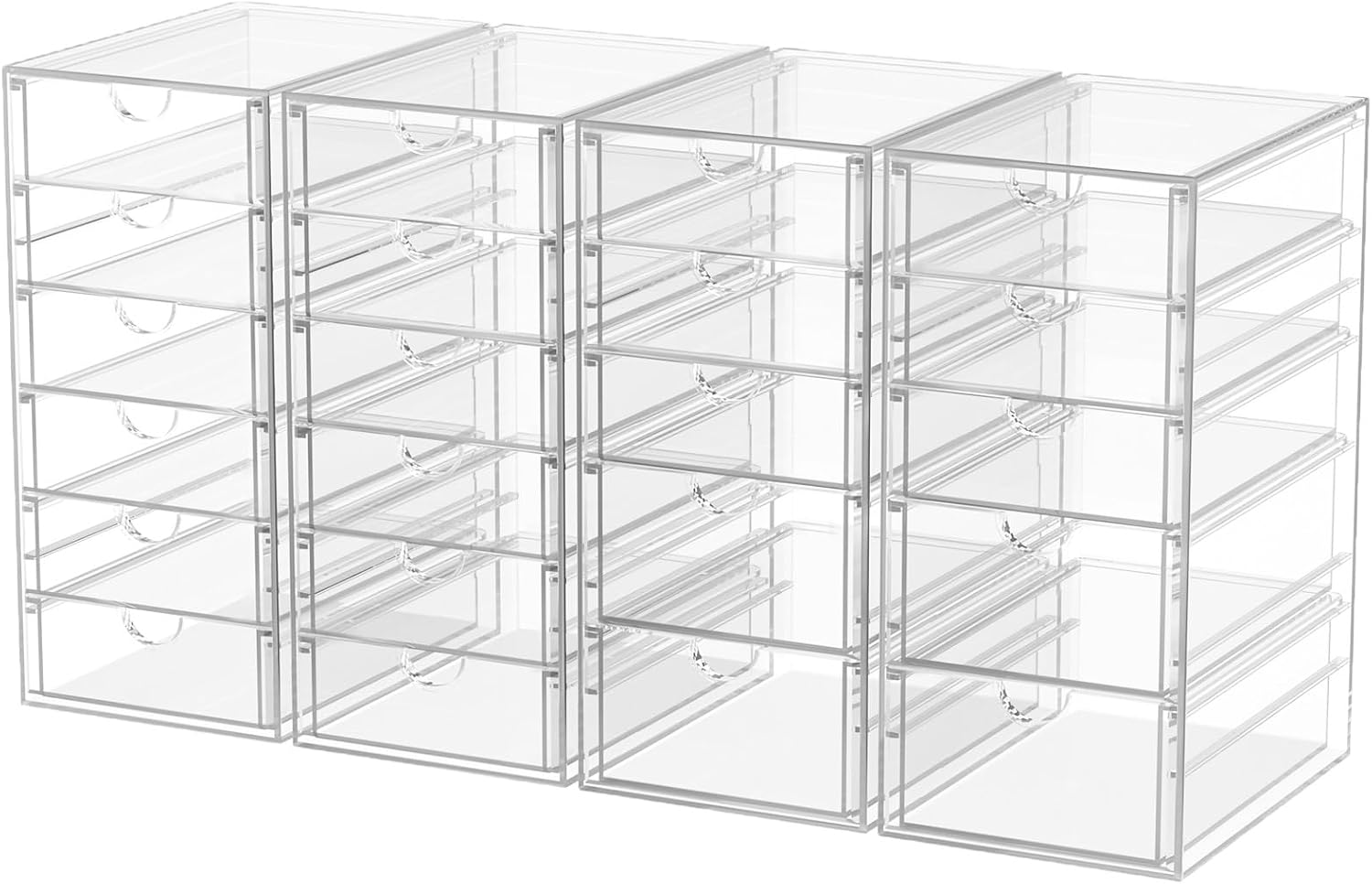 Four-Pack Desktop Storage Unit with Twenty-Two Drawers